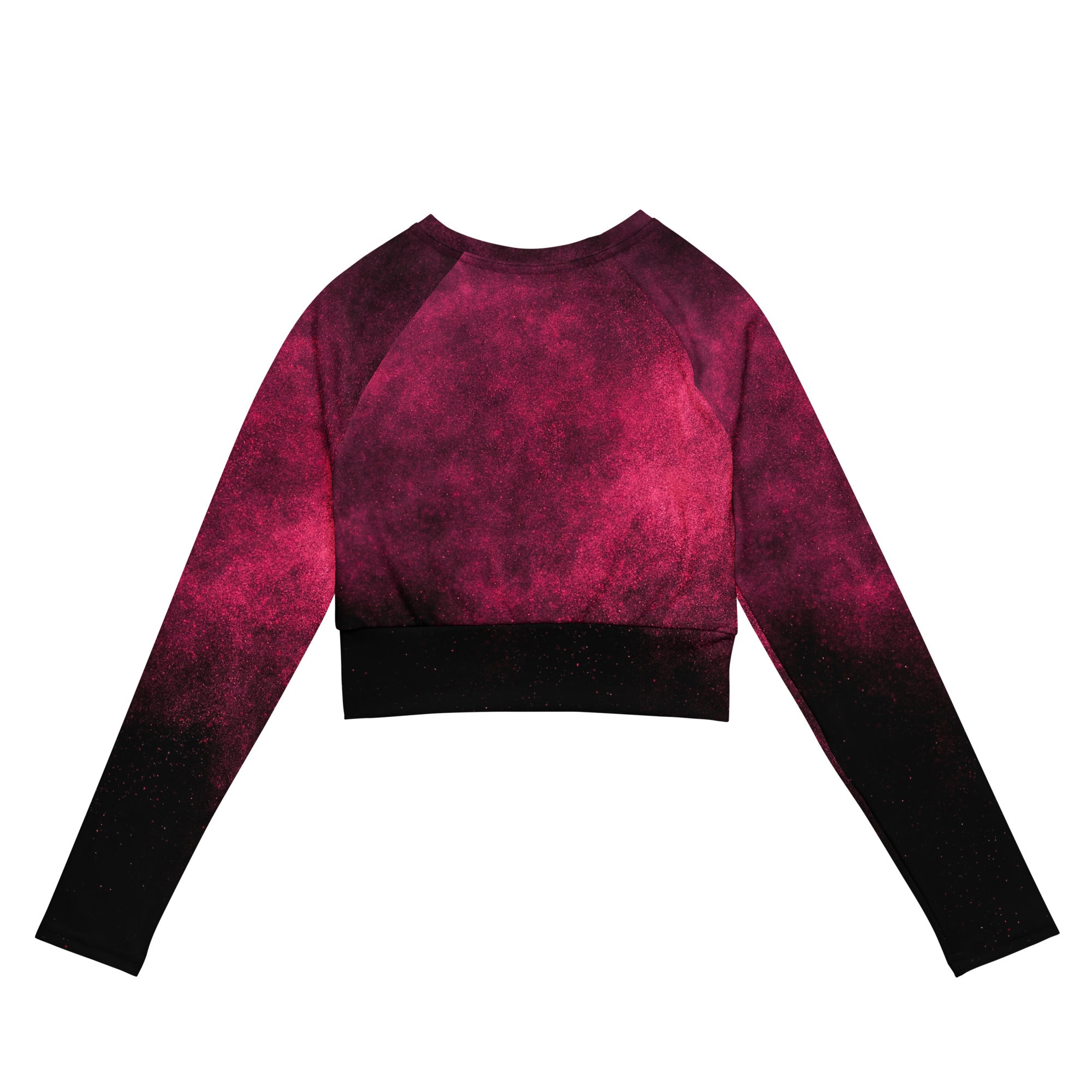 Christmas Party Cropped Top. Long Sleeved Christmas Colors Streetwear or Activewear. WickedYo.